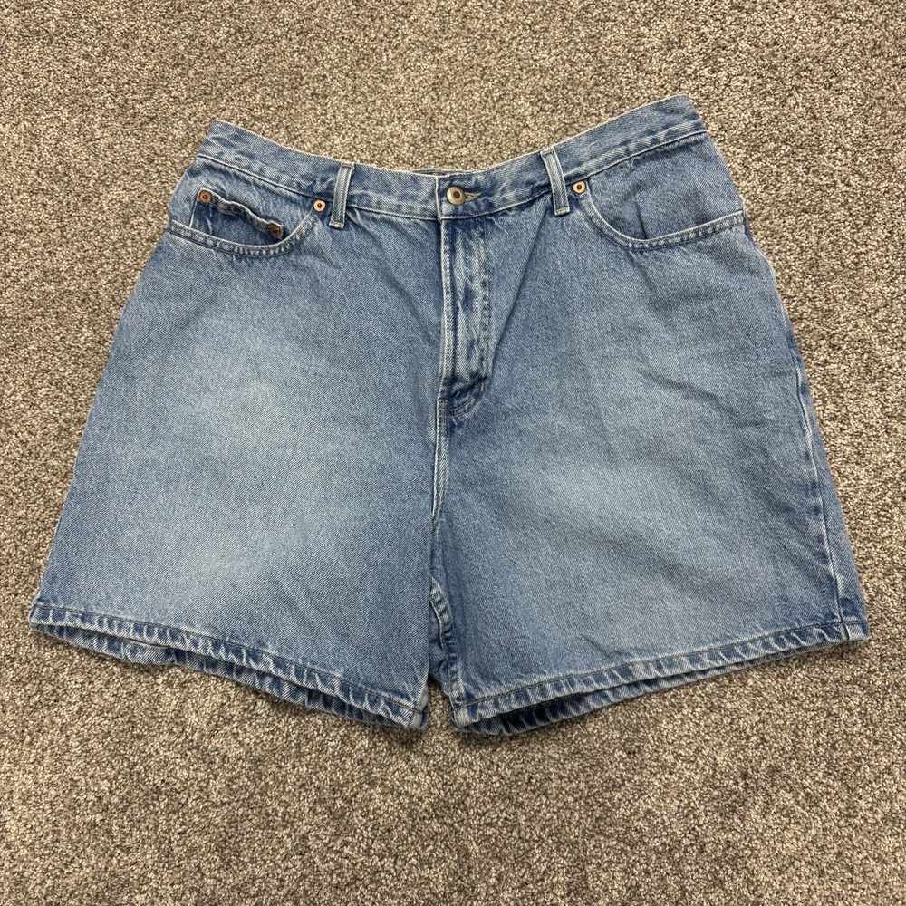 Y2K Old Navy Mom Denim Shorts Womens 18 Blue High Rise 5 Pocket Summer Casual